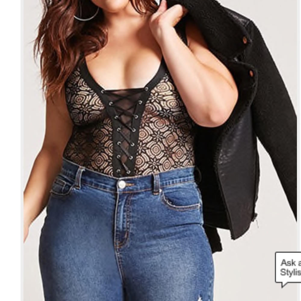 Sheer lace bodysuit